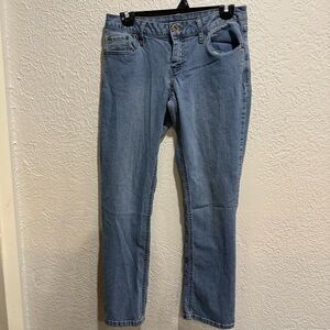 Natural Reflections 6P Women’s Denim Petite Straight Leg Stretch Jeans Blue